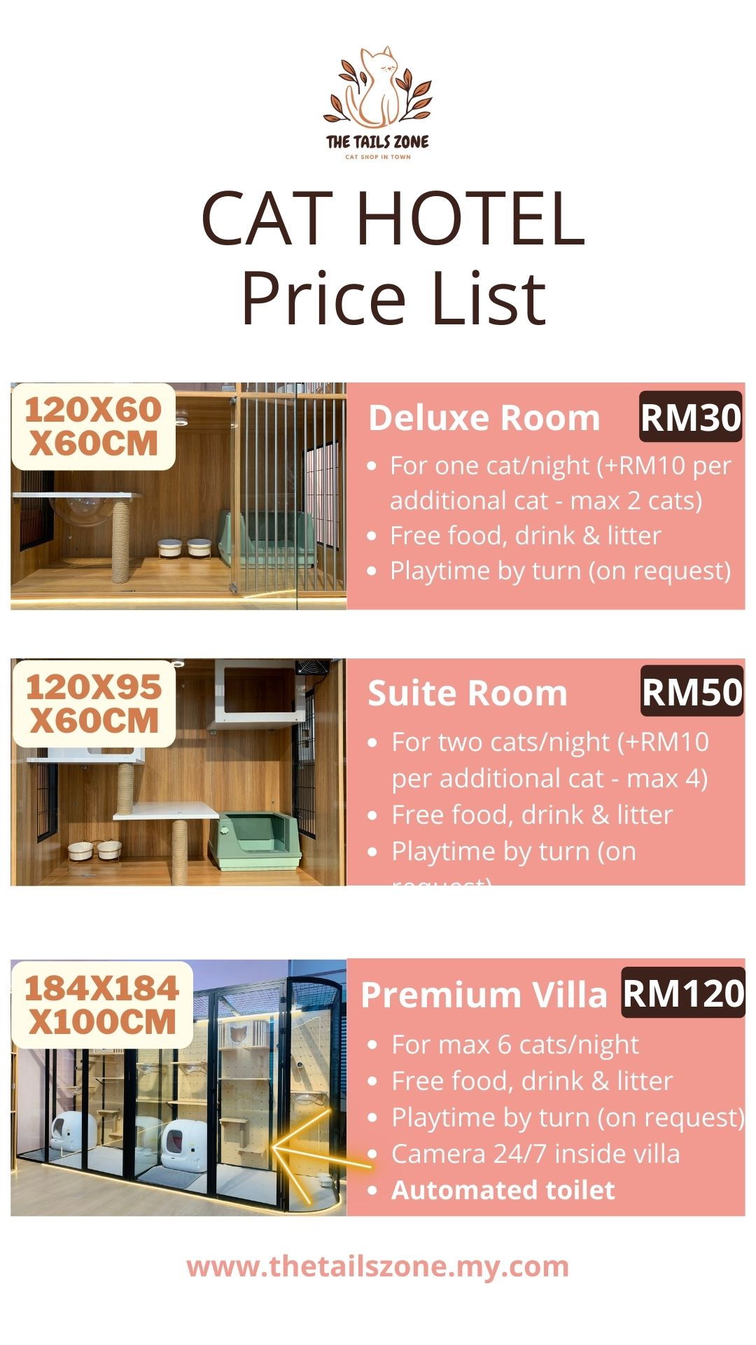The Tails Zone - Cat hotel - 2023 Price